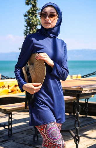 Navy Blue Swimsuit Hijab 1009