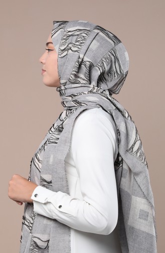 Dark gray Sjaal 61663-01