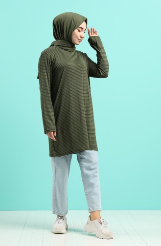 Çizgili Tunik 2250-04 Haki