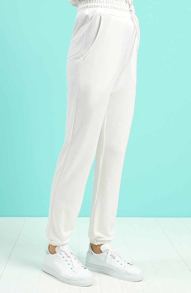 Trendyolmilla Ekru Orme Esofman Alti Twoss20ea0075 Trendyol