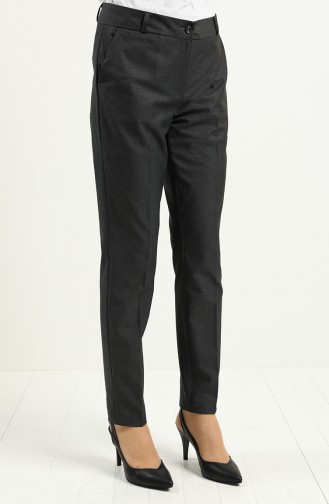 Classic Straight Leg Trousers with Pockets 3301pnt-10 Gray 3301PNT-10