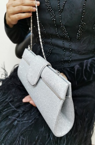 Silver Gray Portfolio Hand Bag 494111-208