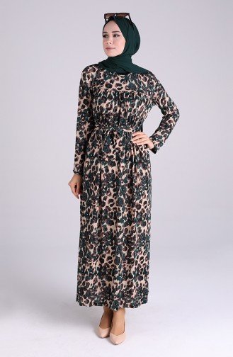 Robe Hijab Vert emeraude 5158-02