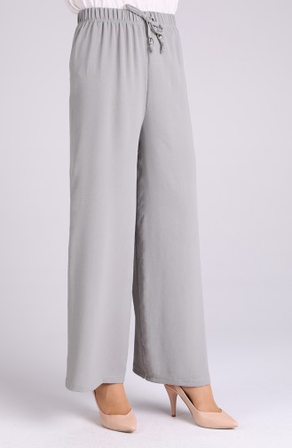 Aerobin Fabric Elastic waist wide-leg Trousers 5459-20 Water Green 5459-20