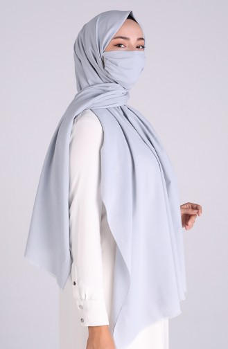 Sefamerve Masked Shawl 1000-13 Silver Gray 1000-13