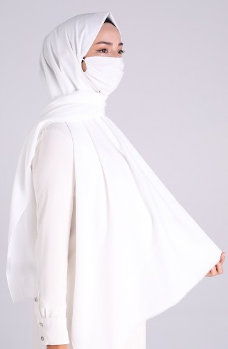 Sefamerve Masked Shawl 1000-14 white 1000-14