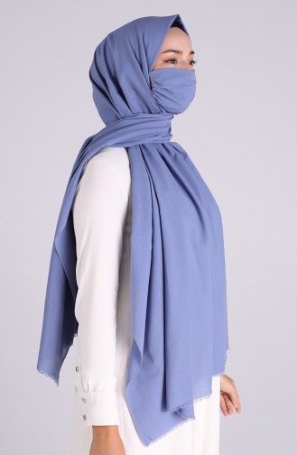 Sefamerve Masked Shawl 1000-18 Blue 1000-18