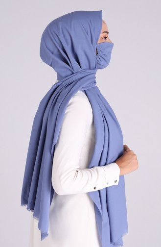 Sefamerve Masked Shawl 1000-18 Blue 1000-18