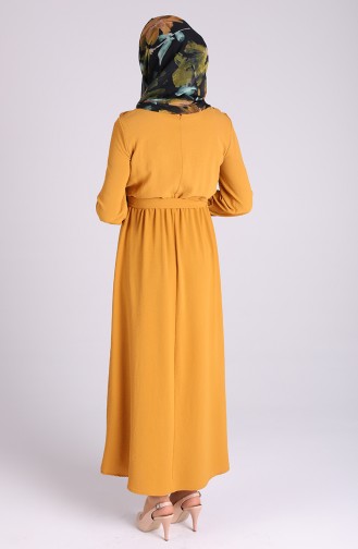Senf Hijab Kleider 0053-05
