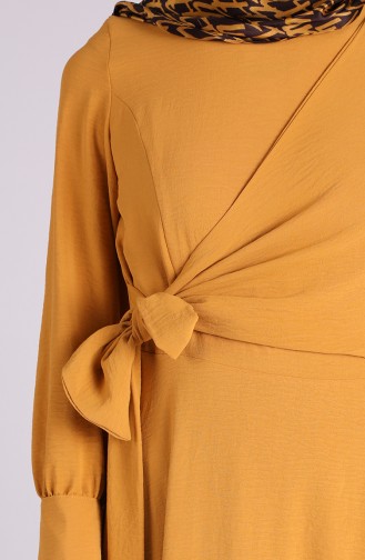 Mustard İslamitische Jurk 0056-01