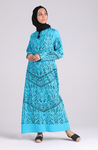 Robe Hijab Bleu 4444-05