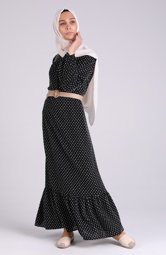 Black İslamitische Jurk 4466-02