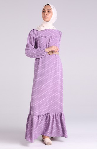 Belted Gathered Dress 4466-03 Lilac 4466-03