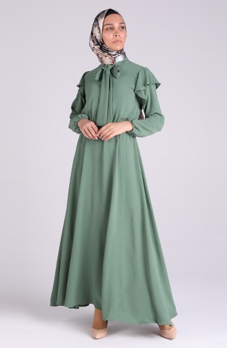 فستان أخضر فاتح 5157-01