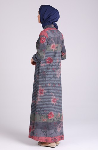 Robe Hijab Pétrole 5164-03