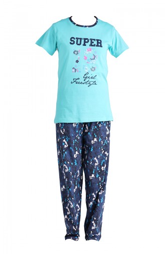 Turquoise Pyjama 2736-06