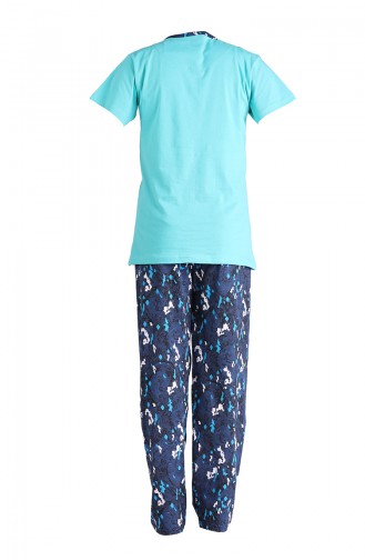 Turquoise Pyjama 2736-06