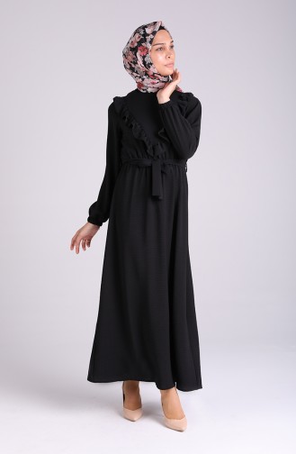Schwarz Hijab Kleider 0053-01