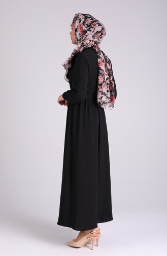 Schwarz Hijab Kleider 0053-01