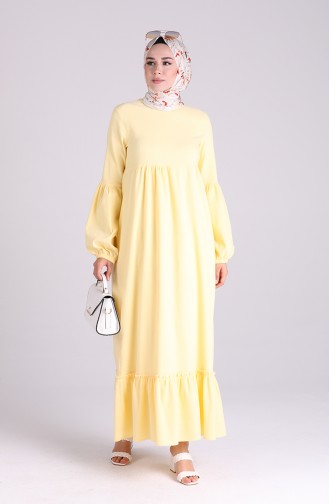 Robe Hijab Jaune 1410-07