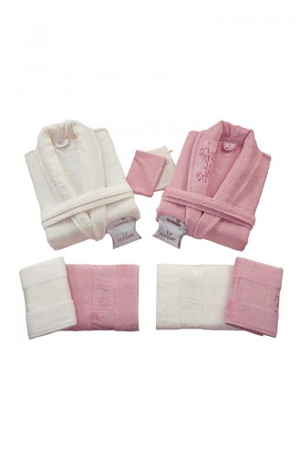 Ensemble de Serviette et Peignoir Crème 000550-02