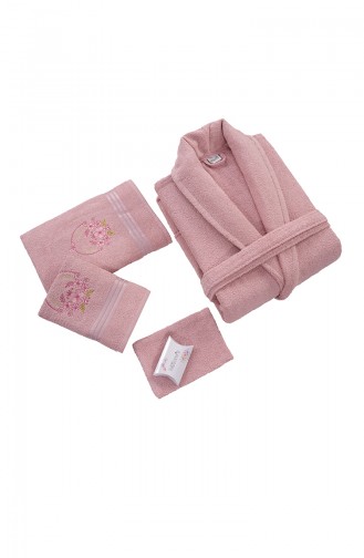 Beige-Rose Handtuch und Bademantel-Sets 000570-03