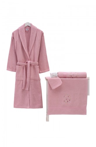 Beige-Rose Handtuch und Bademantel-Sets 000570-03