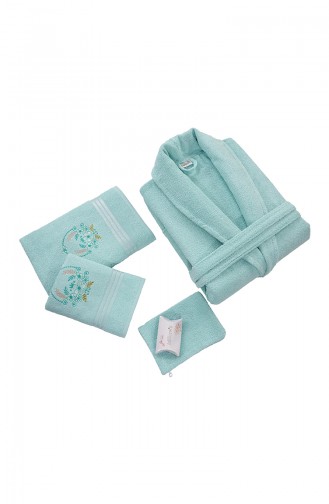 Mint green Handdoek en Badjas set 000570-07