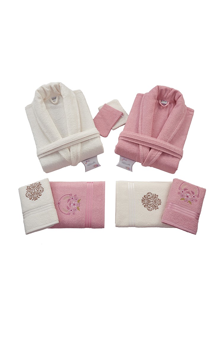 Cream Towel And Bathrobe Set 000571 01 Sefamerve