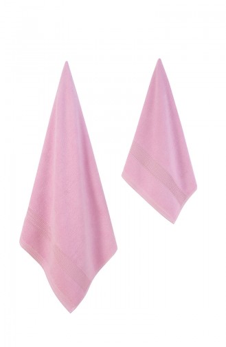 Ensemble de Serviette et Peignoir Rose 000645-04
