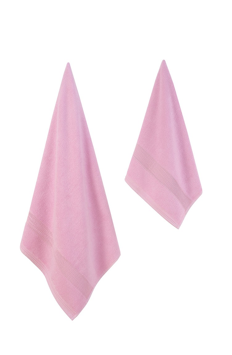 Pink Towel And Bathrobe Set 000645 04 Sefamerve