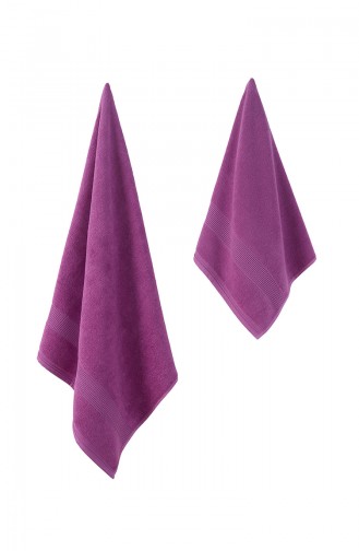 Purple Handdoek en Badjas set 000645-09