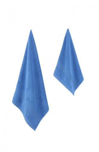 Saxon blue Handdoek en Badjas set 000645-11