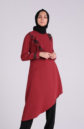 Laser Cut Tunic Trousers Double Suit 5100-02 Dry Rose 5100-02