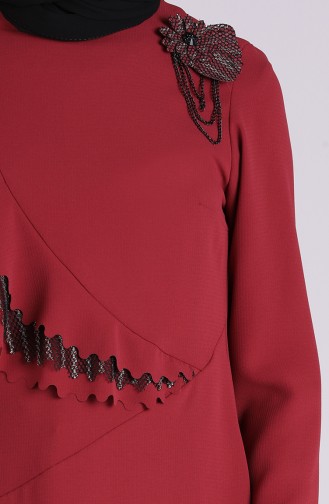 Laser Cut Tunic Trousers Double Suit 5100-02 Dry Rose 5100-02