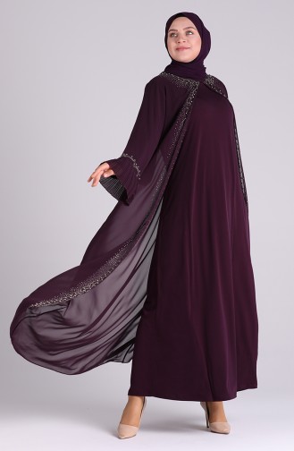 Zwetschge Hijab-Abendkleider 4578-01