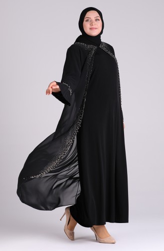 Habillé Hijab Noir 4578-02