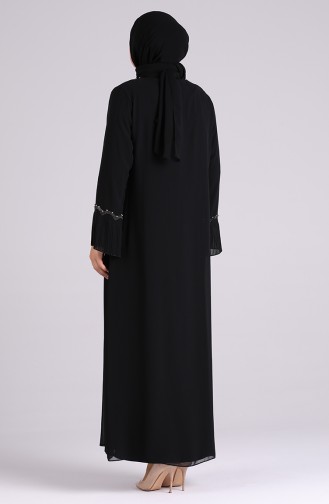 Schwarz Hijab-Abendkleider 4578-02