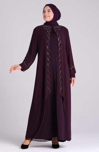 Zwetschge Hijab-Abendkleider 4579-02