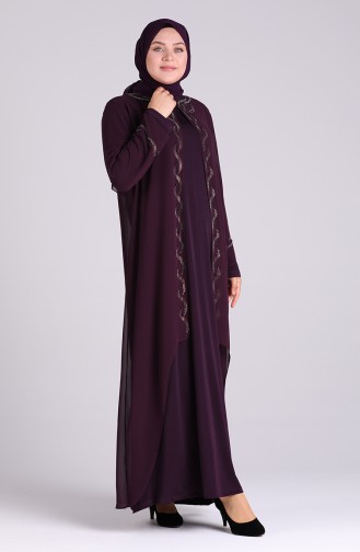 Zwetschge Hijab-Abendkleider 4579-02