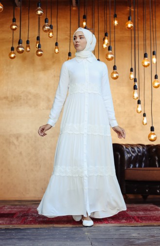 Robe Hijab Blanc 8259-02