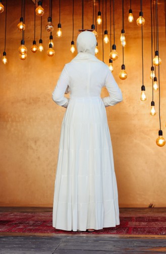 Robe Hijab Blanc 8262-01