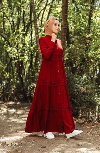 فستان أحمر كلاريت 8259-05