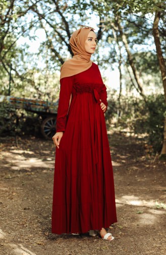 Robe Hijab Bordeaux 8262-03