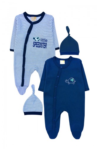 Navy Blue Baby Overall 0113