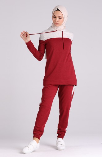 Claret Red Tracksuit 3194-01