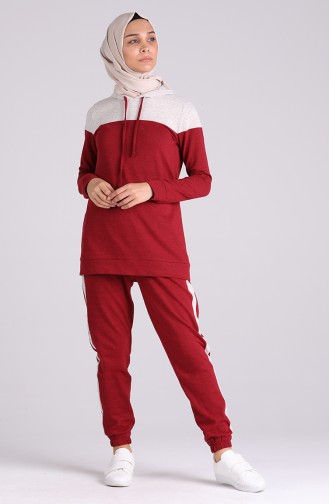 Claret Red Tracksuit 3194-01