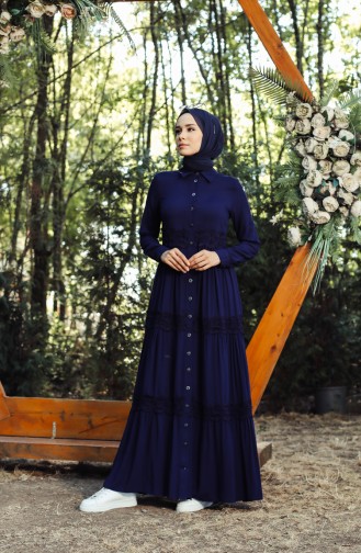 Robe Hijab Bleu Marine 8259-01