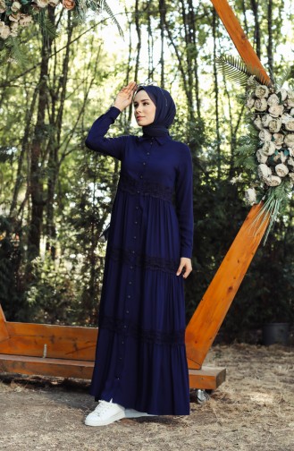 Robe Hijab Bleu Marine 8259-01