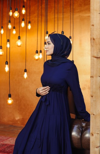 Robe Hijab Bleu Marine 8262-05